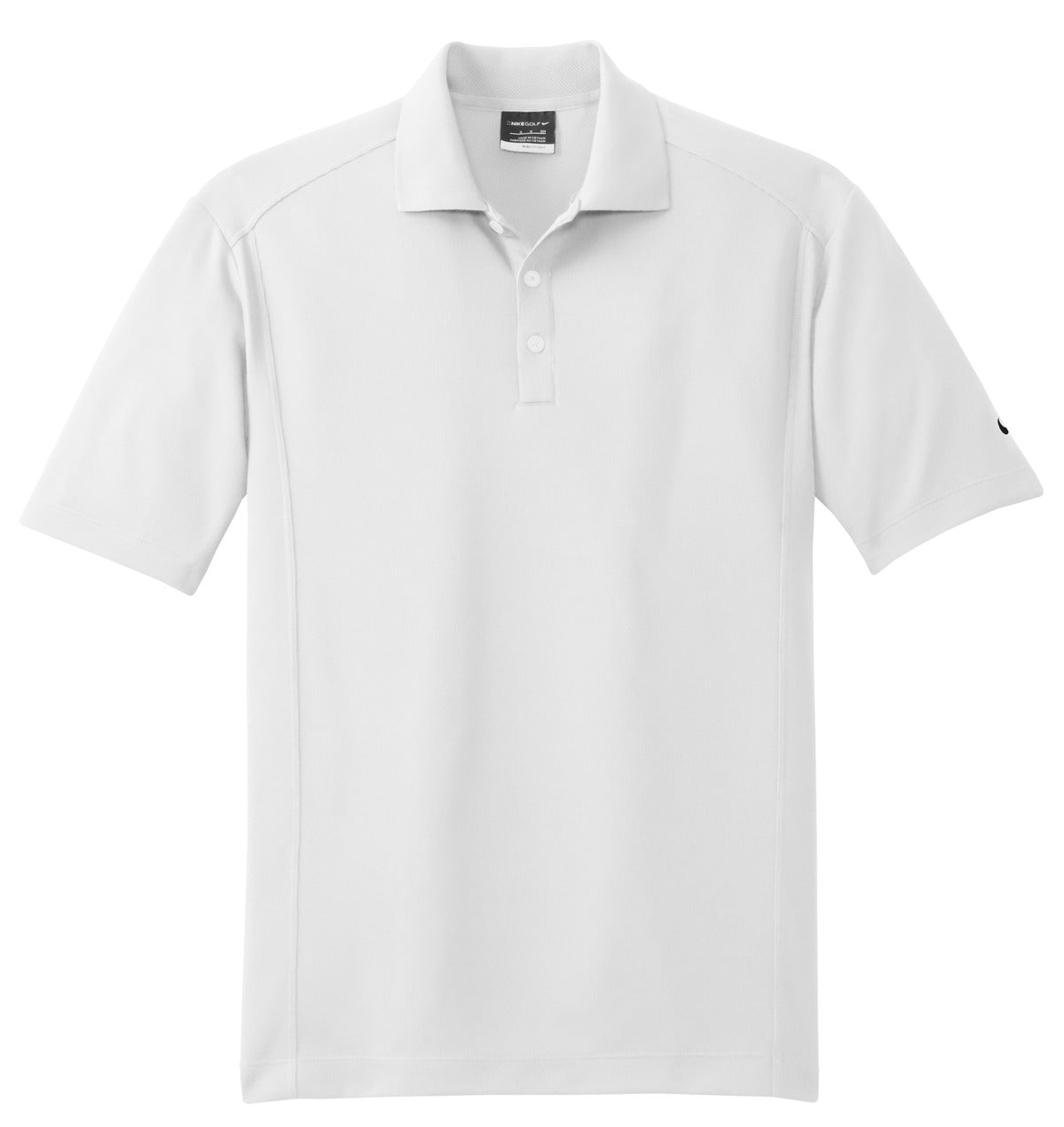 Front View of White Nike Dri-FIT Classic Polo. 267020