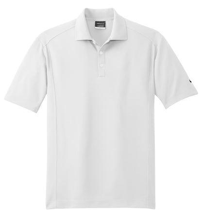 Front View of White Nike Dri-FIT Classic Polo. 267020