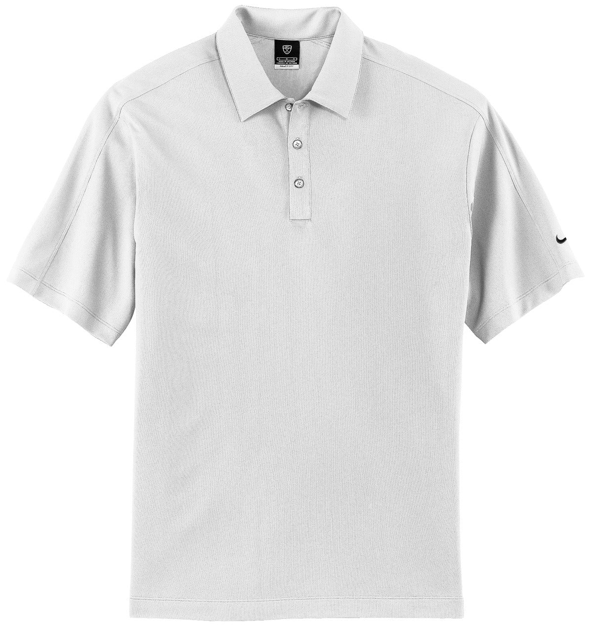 Front View of White Nike Tech Sport Dri-FIT Polo. 266998