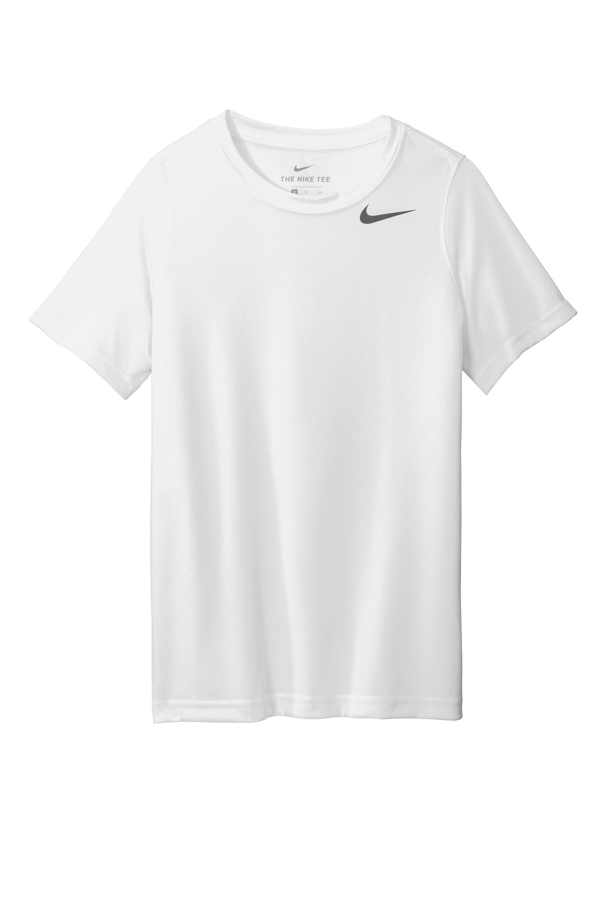 Front View of White Nike Youth Team rLegend Tee DV7317