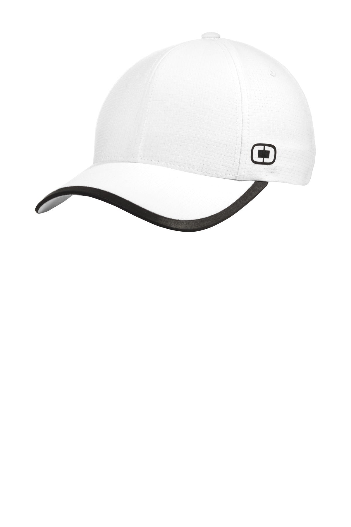Front View of White OGIO Flux Cap. OG601