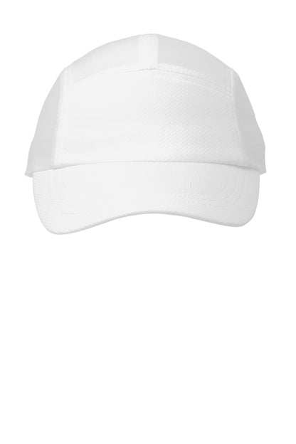 Front View of White OGIO Stride Mesh Cap. OE653