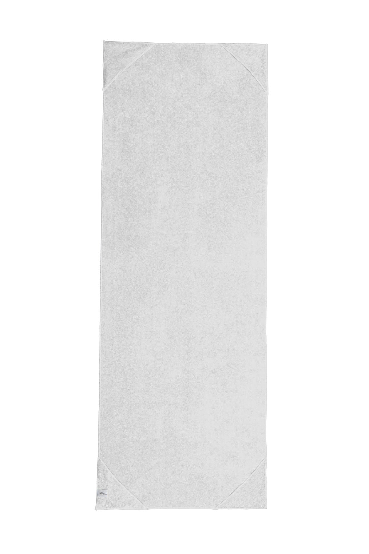 Front View of White Port Authority Microfiber Stay Fitness Mat Towel TW21