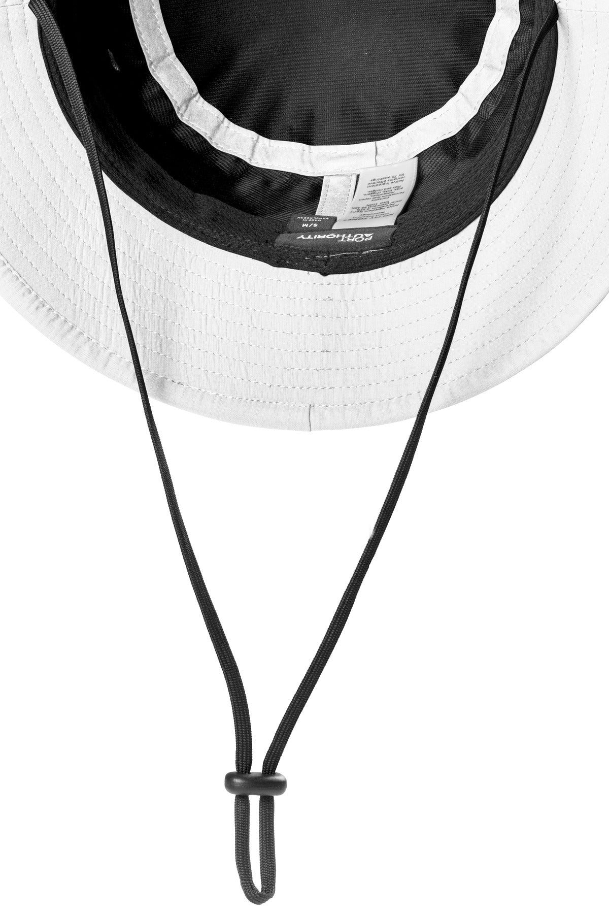 Front View of White Port Authority Outdoor UV Bucket Hat C948