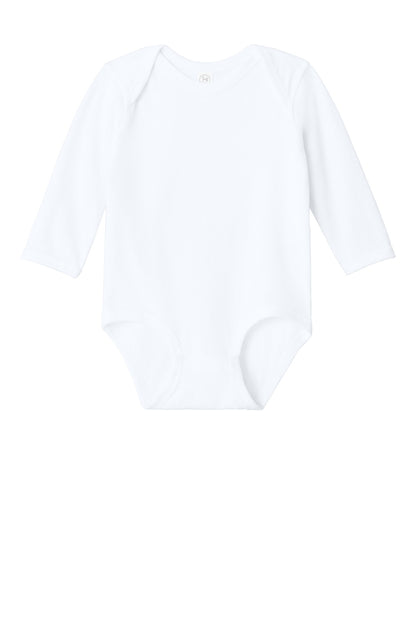 Front View of White Rabbit Skins Infant Long Sleeve Jersey Bodysuit RS4421