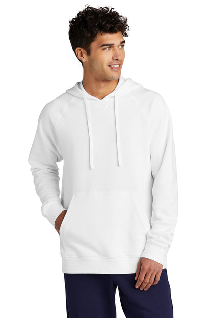Front View of White Sport-Tek Drive Fleece Pullover Hoodie STF200