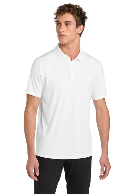 Front View of White Sport-Tek Posi-UV Pro Polo. ST520