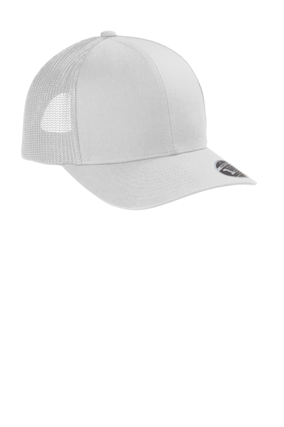 Front View of White TravisMathew Cruz Trucker Cap. TM1MU423