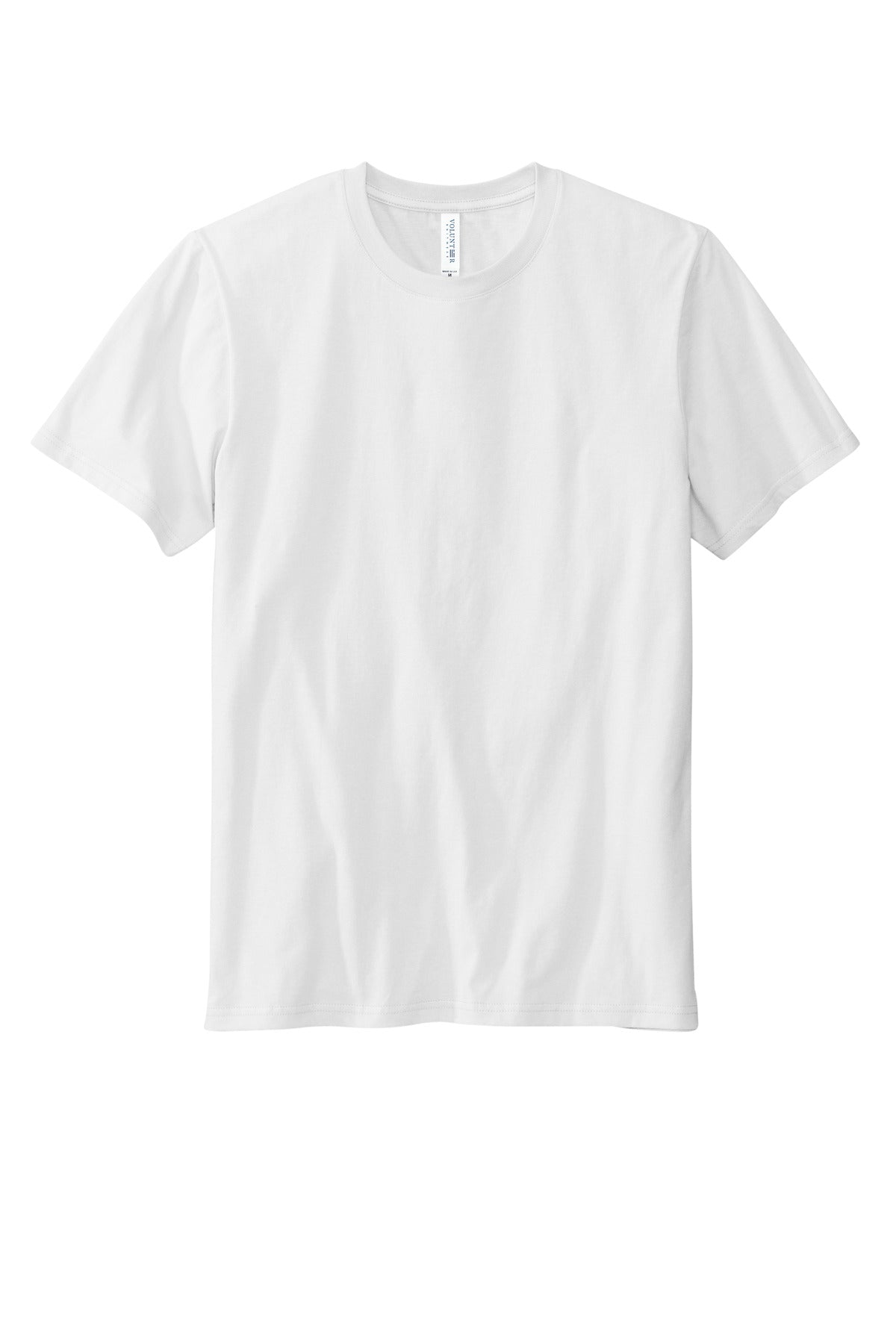 Front View of White Volunteer Knitwear Daily Tee VL45