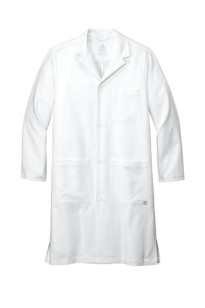 Front View of White Wink Men's Long Lab Coat WW5172