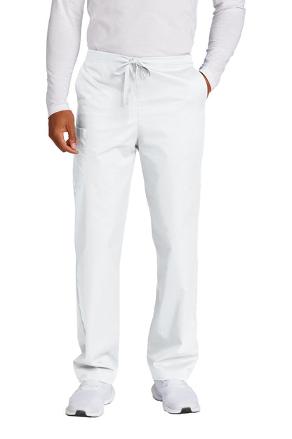 Front View of White Wink Unisex Tall WorkFlex Cargo Pant WW3150T