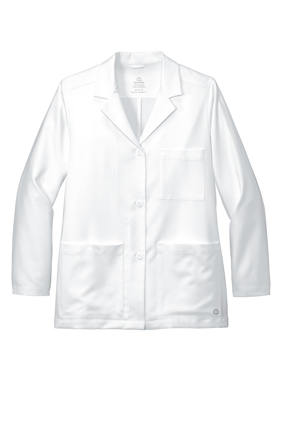 Front View of White Wink Women's Consultation Lab Coat WW4072