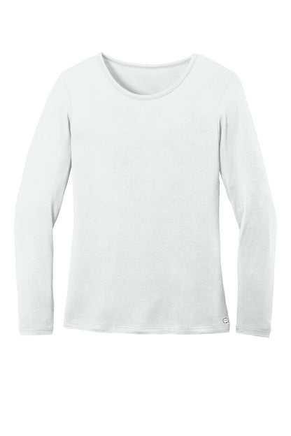 Front View of White Wink Women's Long Sleeve Layer Tee WW4029