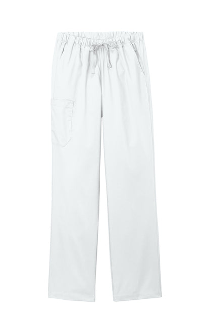 Front View of White Wink Women's Petite WorkFlex Cargo Pant WW4550P