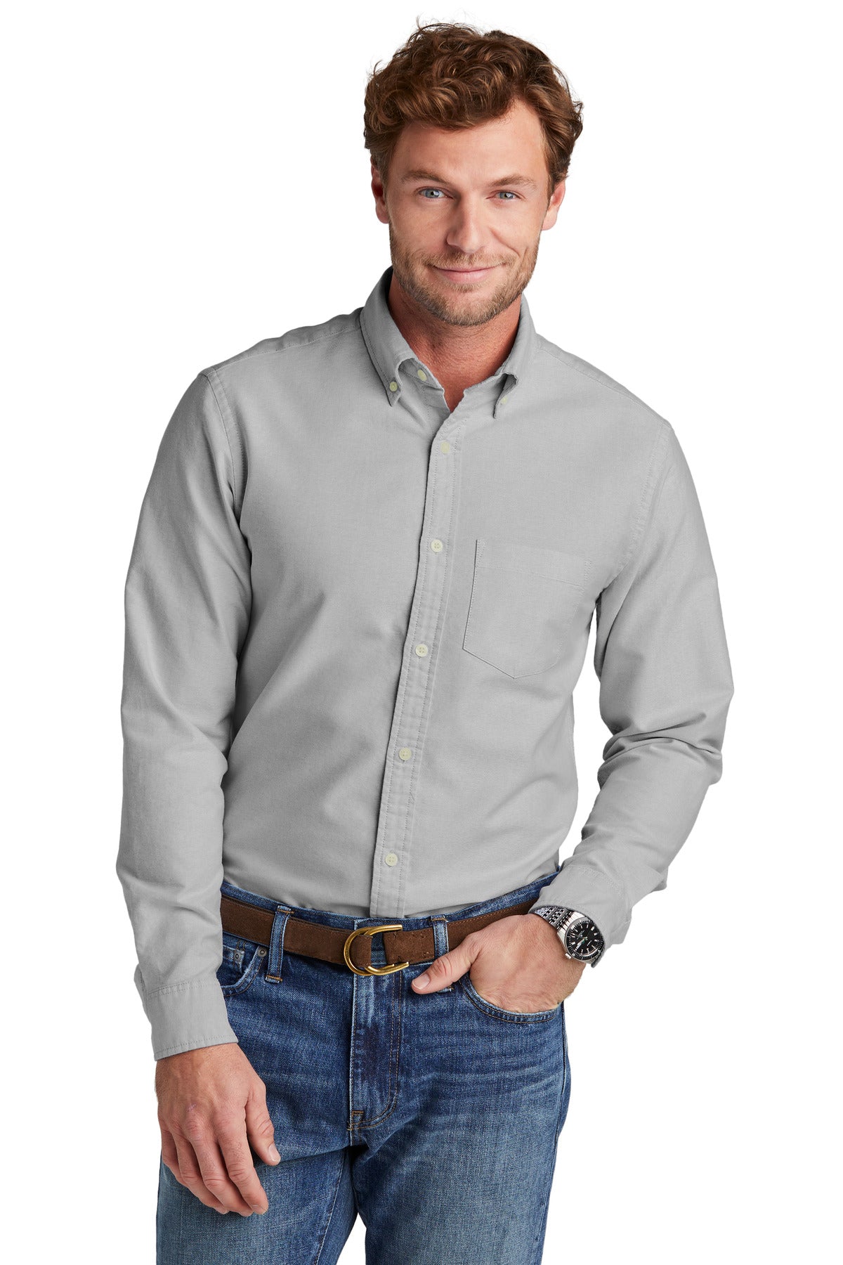 Front View of WindsorGry Brooks Brothers Casual Oxford Cloth Shirt BB18004
