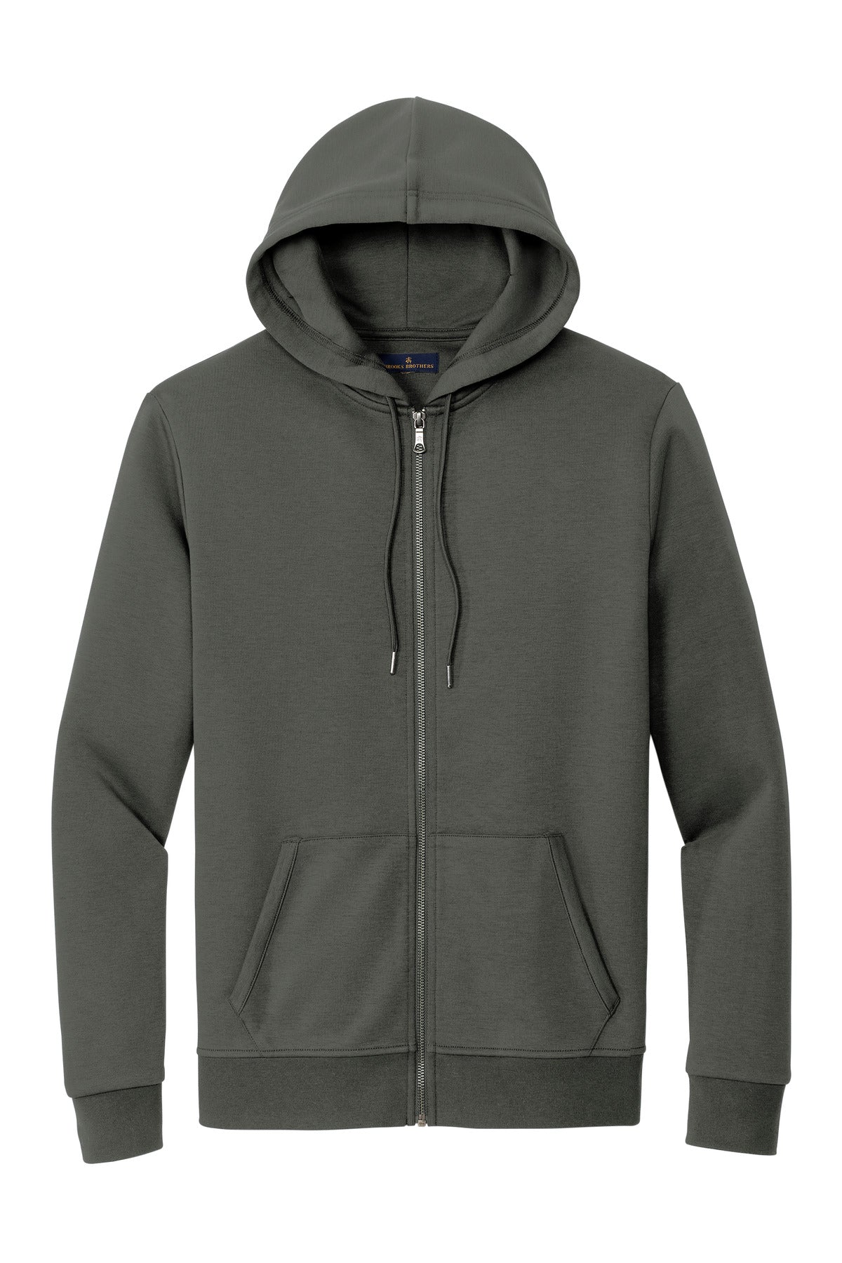 Front View of WindsorGry Brooks Brothers Double-Knit Full-Zip Hoodie BB18208