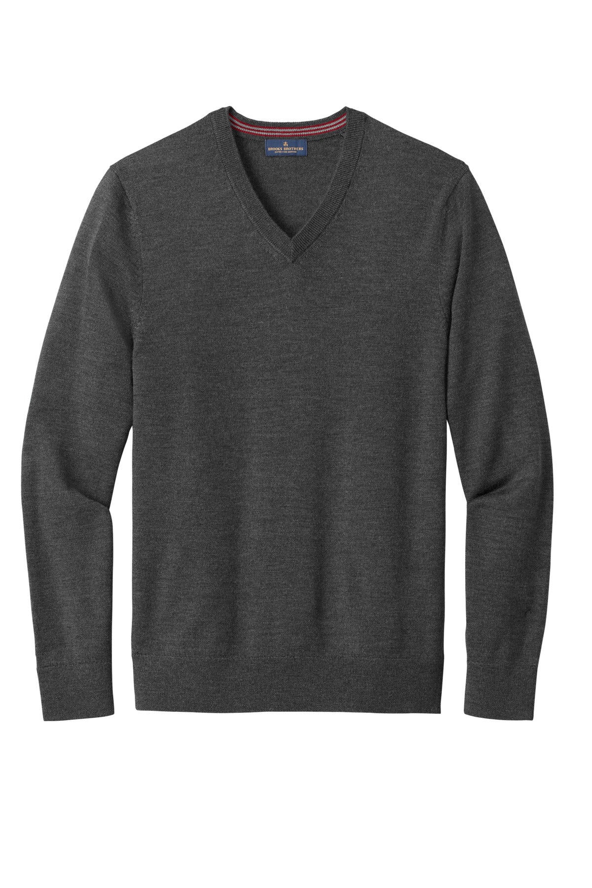 Front View of WindsorGyH Brooks Brothers Washable Merino V-Neck Sweater BB18410