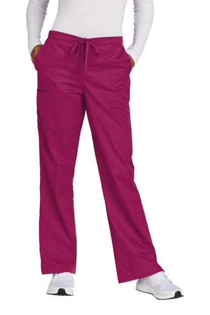 Front View of Wine Wink Women's Tall WorkFlex Flare Leg Cargo Pant WW4750T