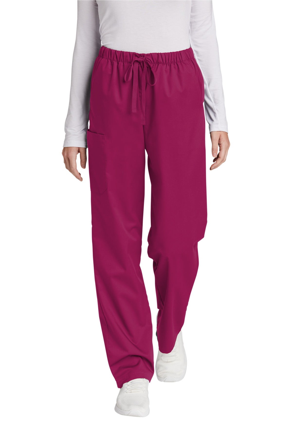 Front View of Wine Wink Women's WorkFlex Cargo Pant WW4550