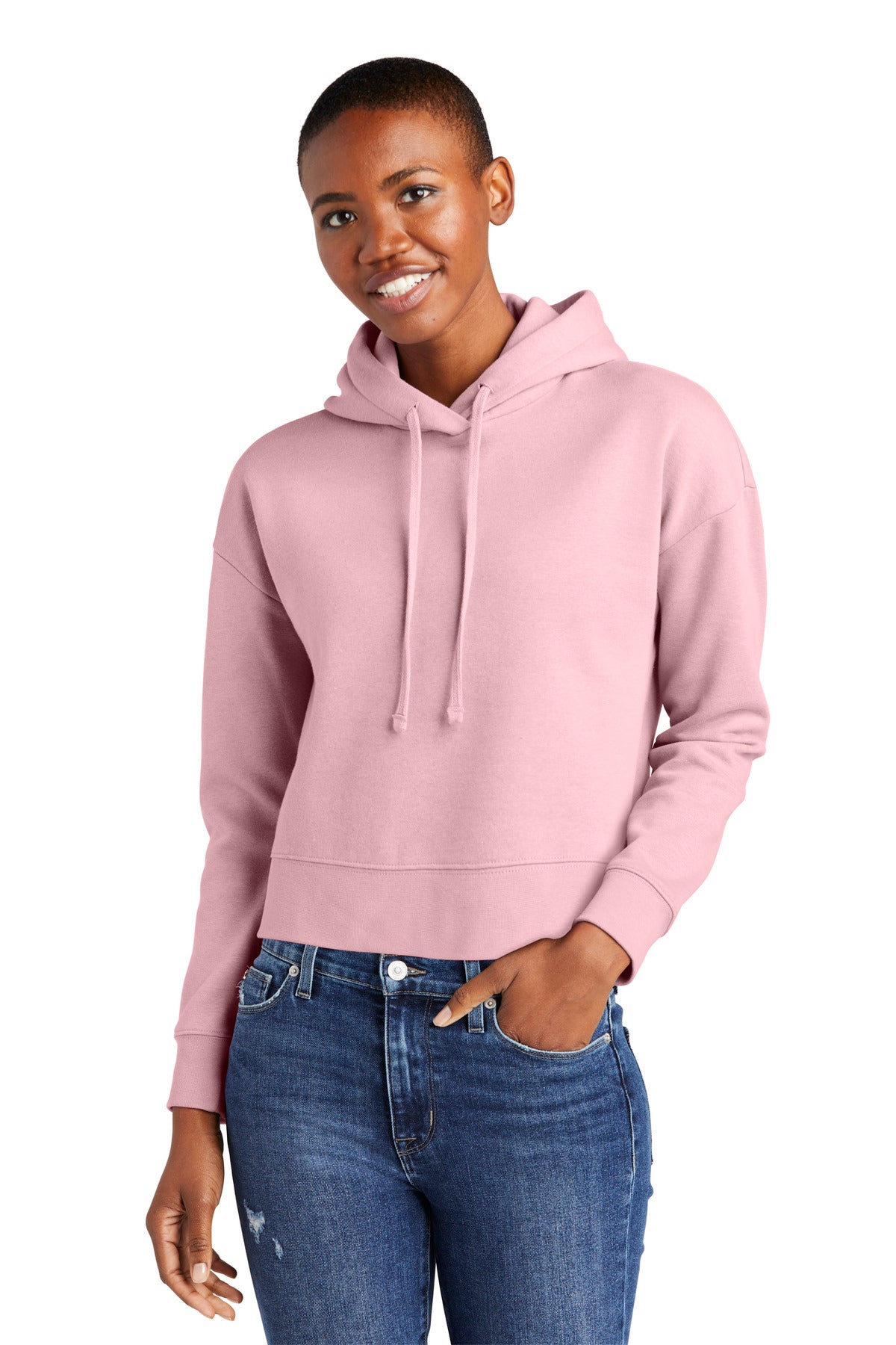 Front View of Wisteria District Women's V.I.T. Fleece Hoodie DT6101