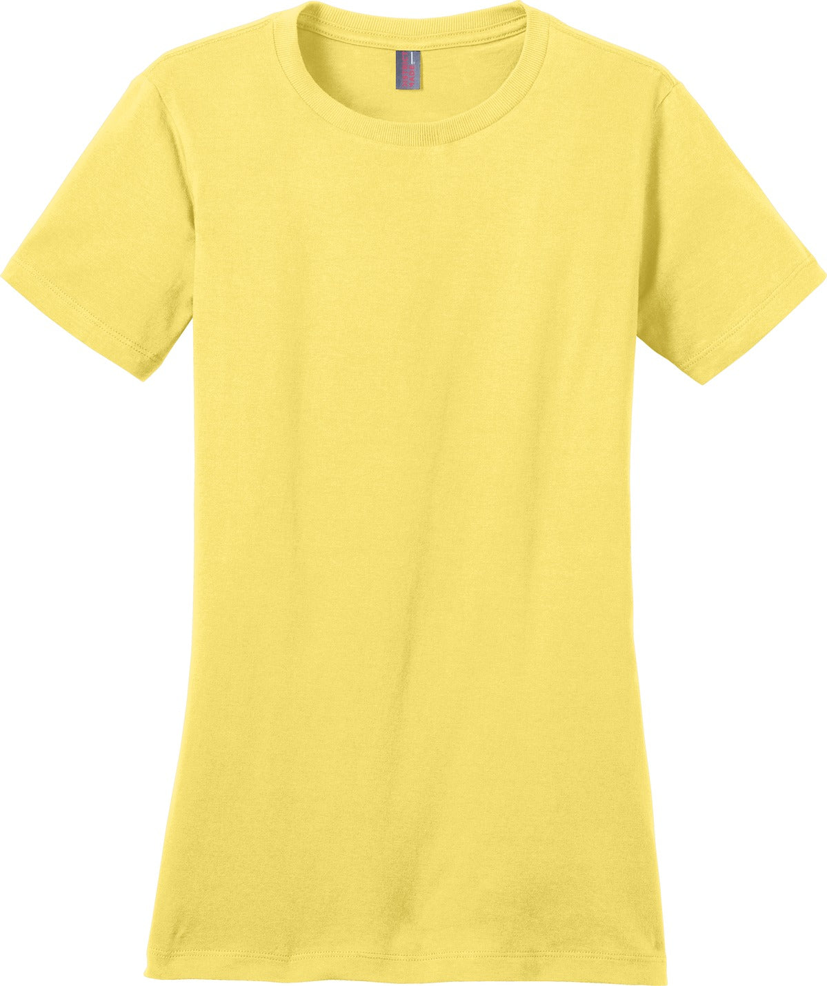 Front View of Yellow District Women's Perfect Weight Tee. DM104L