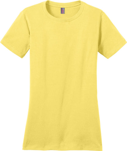 Front View of Yellow District Women's Perfect Weight Tee. DM104L