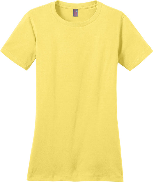 Front View of Yellow District Women's Perfect Weight Tee. DM104L