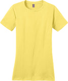 Front View of Yellow District Women's Perfect Weight Tee. DM104L