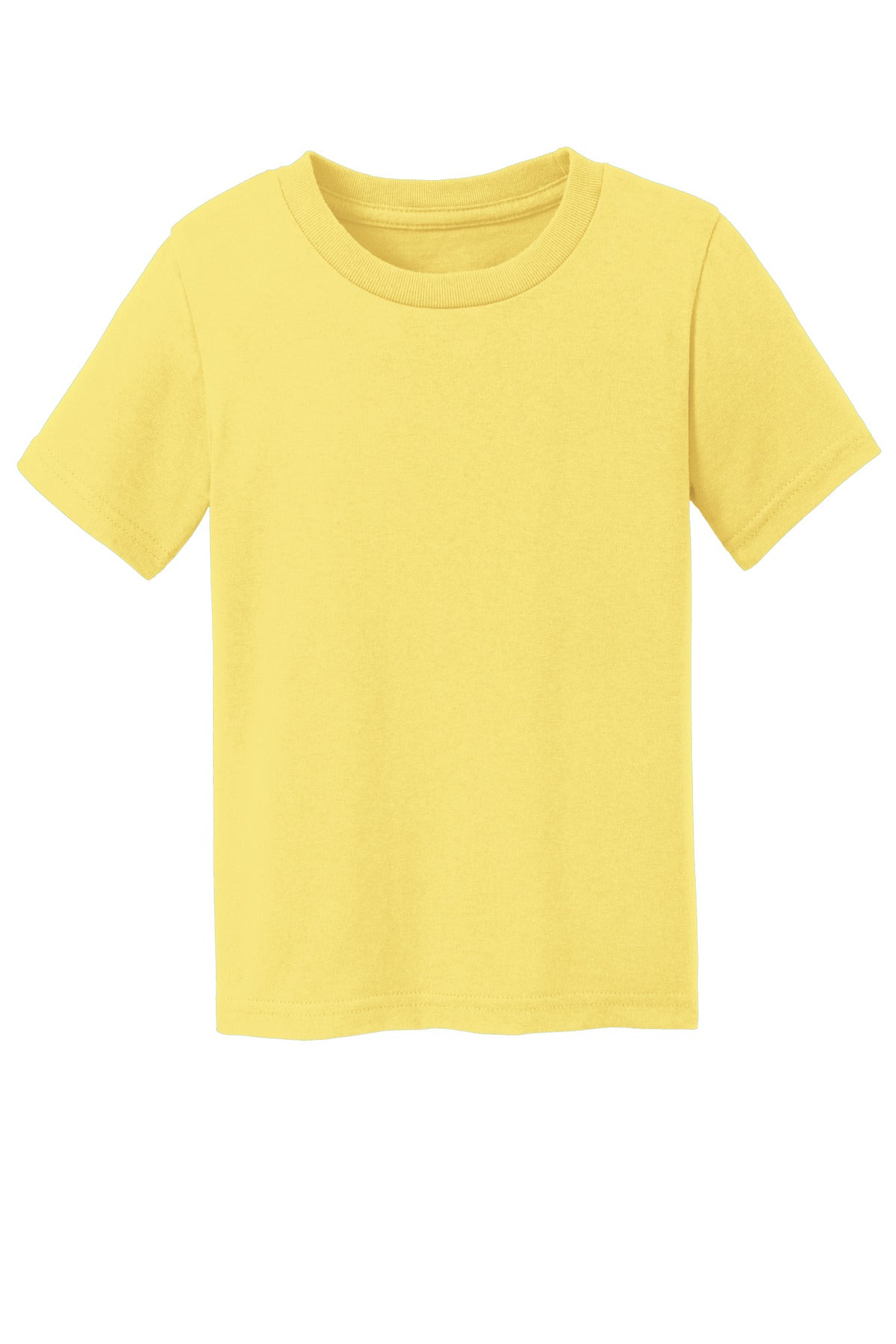 Front View of Yellow Port & Company Toddler Core Cotton Tee. CAR54T