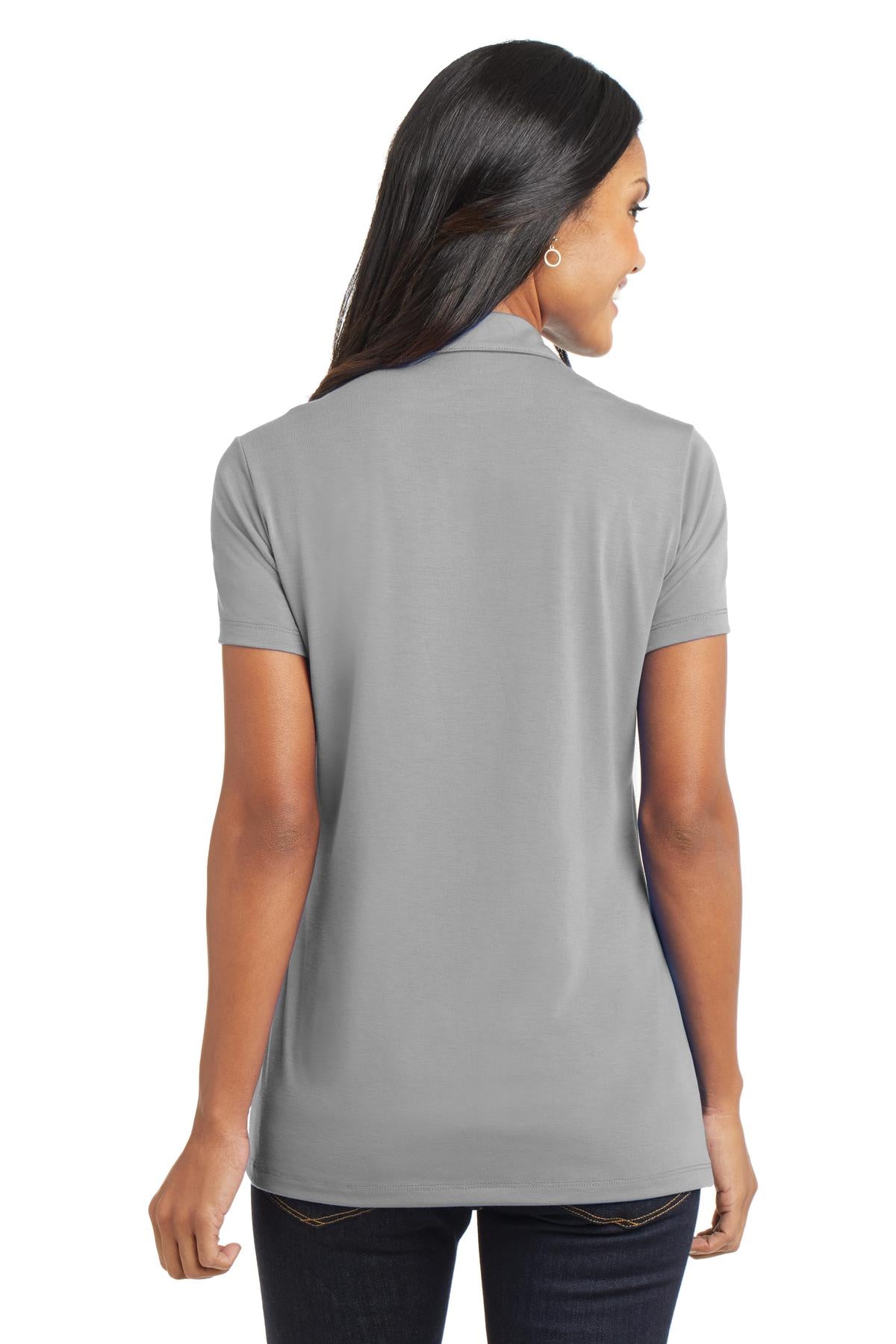 Frost Grey Port Authority Women's Cotton Touch Performance Polo. L568