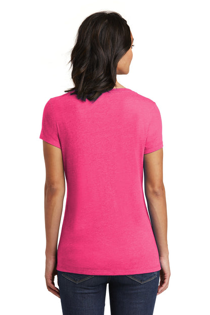 Fuchsia Frost District Women's Very Important Tee V-Neck. DT6503