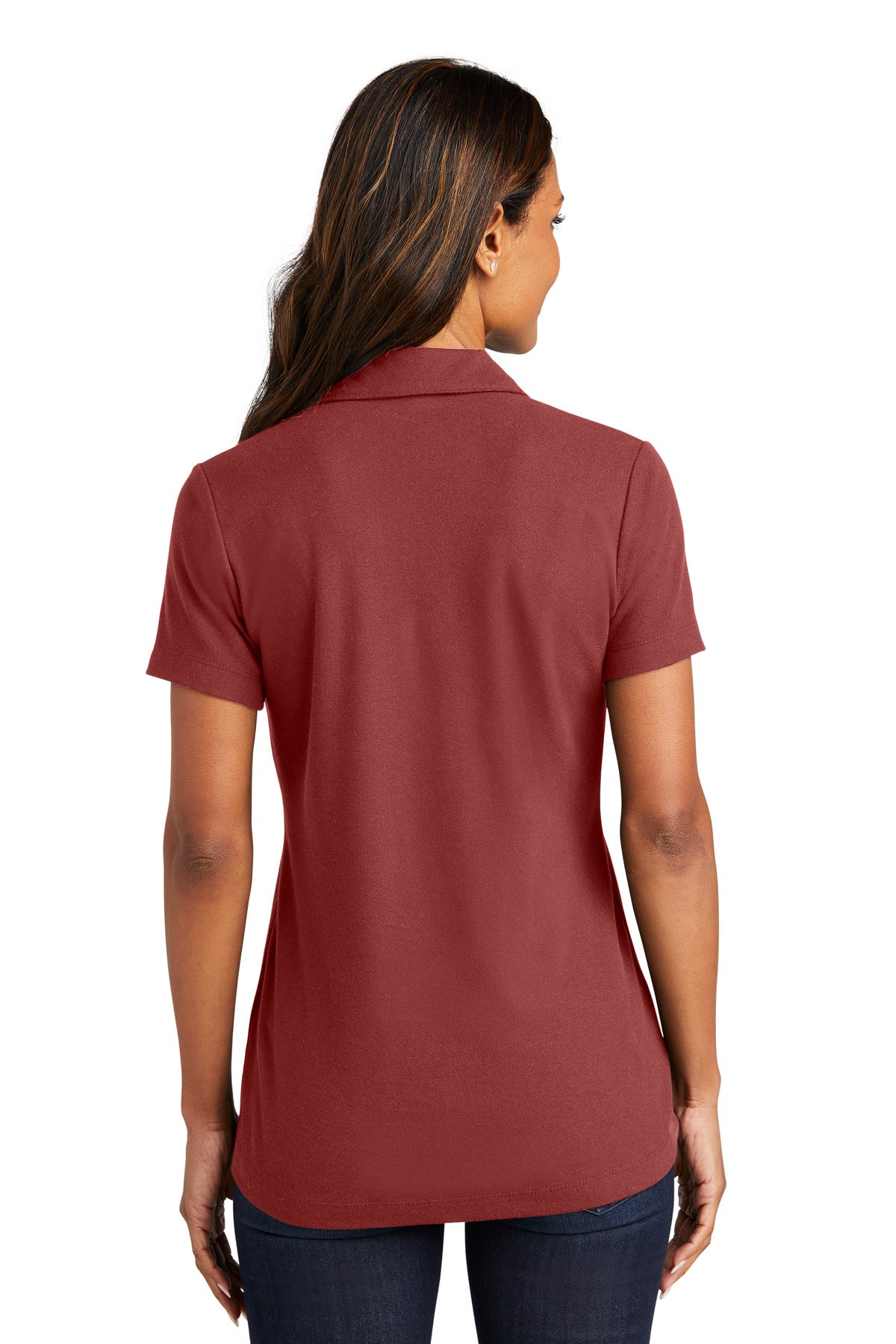 Garnet Port Authority Women's C-FREE Cotton Blend Pique Polo LK867