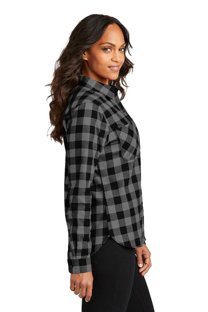 G/BkBfflCk Port Authority Women's Plaid Flannel Shirt LW669