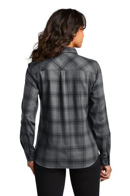 G/BkOpnPld Port Authority Women's Plaid Flannel Shirt LW669