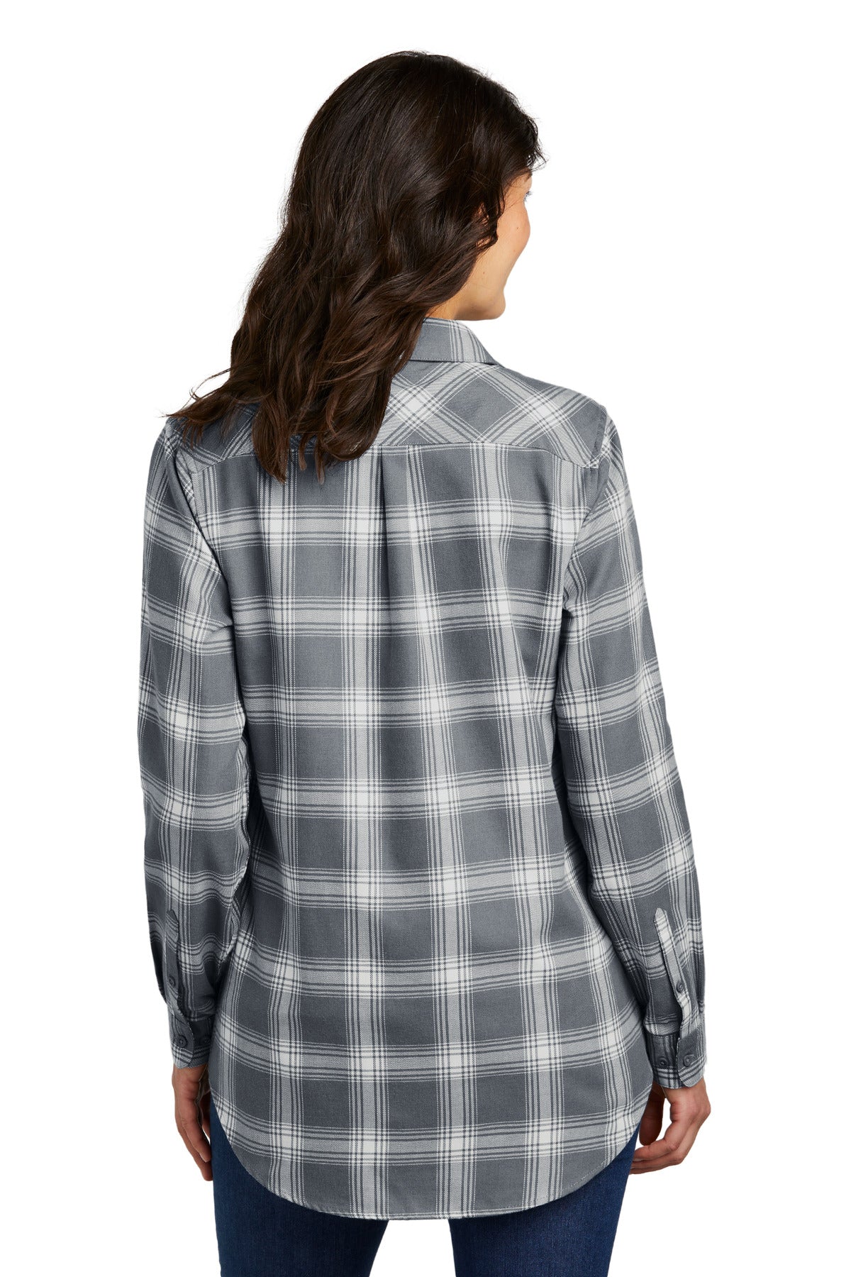G/CrOpnPld Port Authority Women's Plaid Flannel Tunic . LW668
