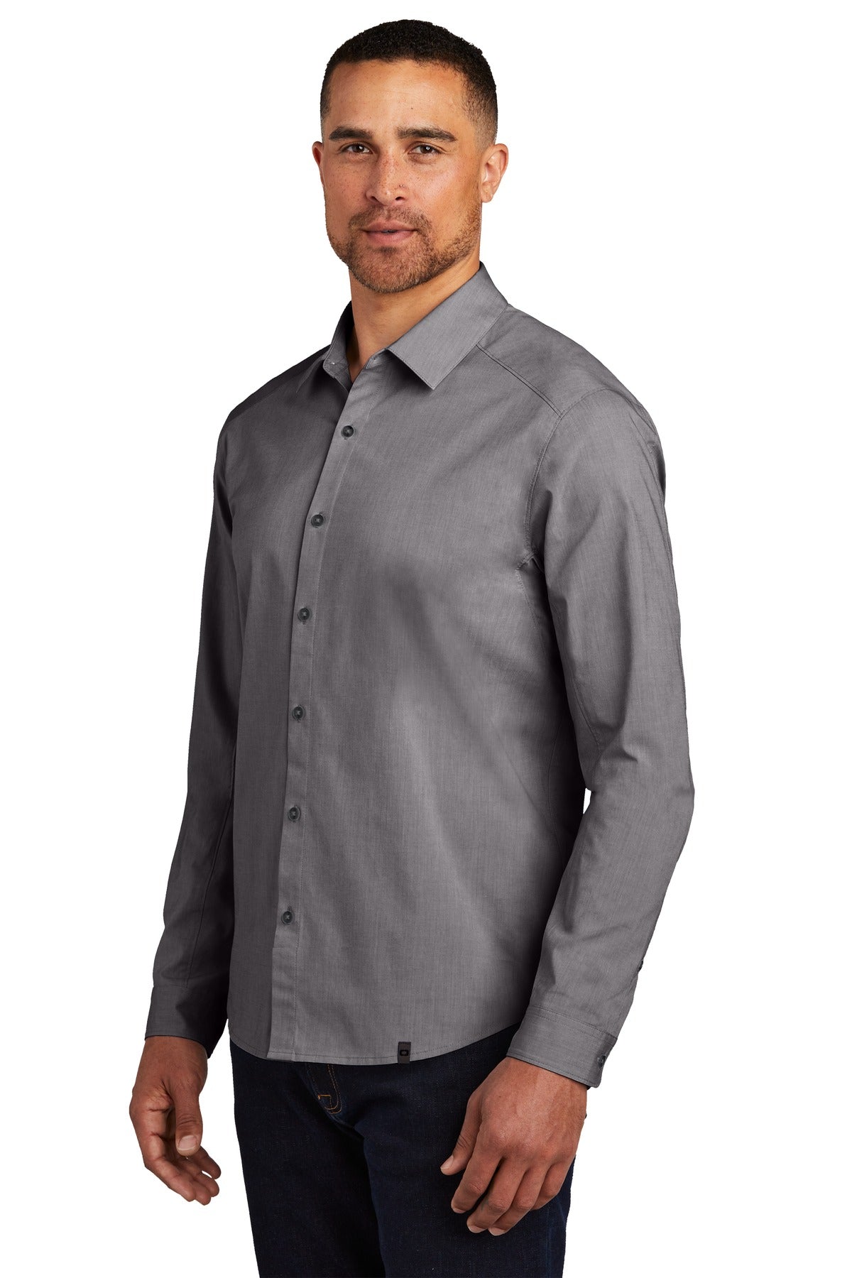 Gear Grey Hthr OGIO Commuter Woven Shirt. OG1002