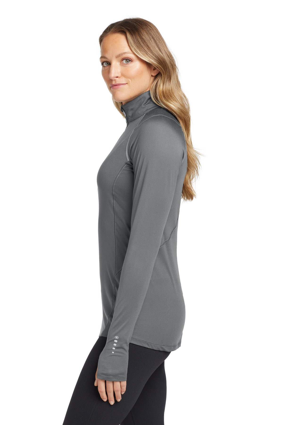 Gear Grey OGIO Women's Nexus 1/4-Zip Pullover. LOE335