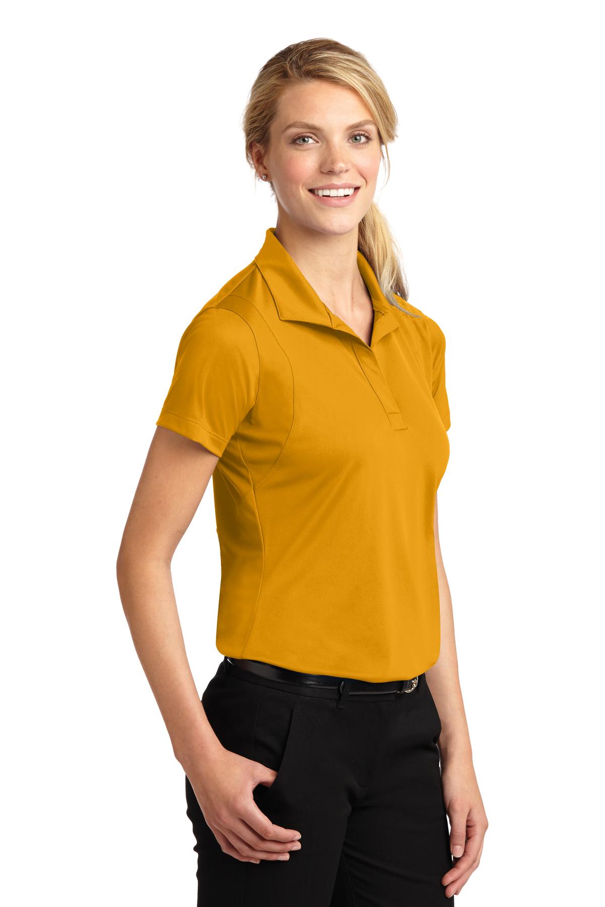 Gold Sport-Tek Women's Micropique Sport-Wick Polo. LST650