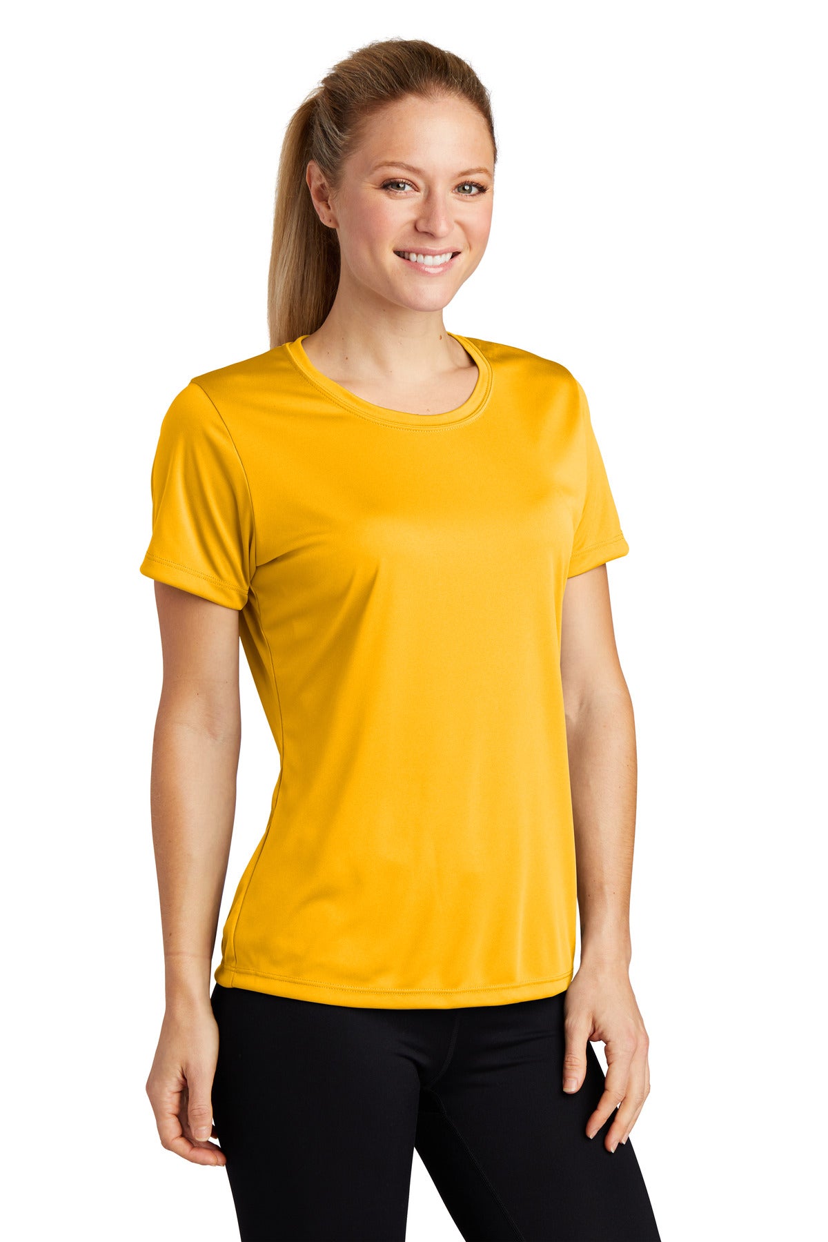 Gold Sport-Tek Women's PosiCharge Competitor Tee. LST350