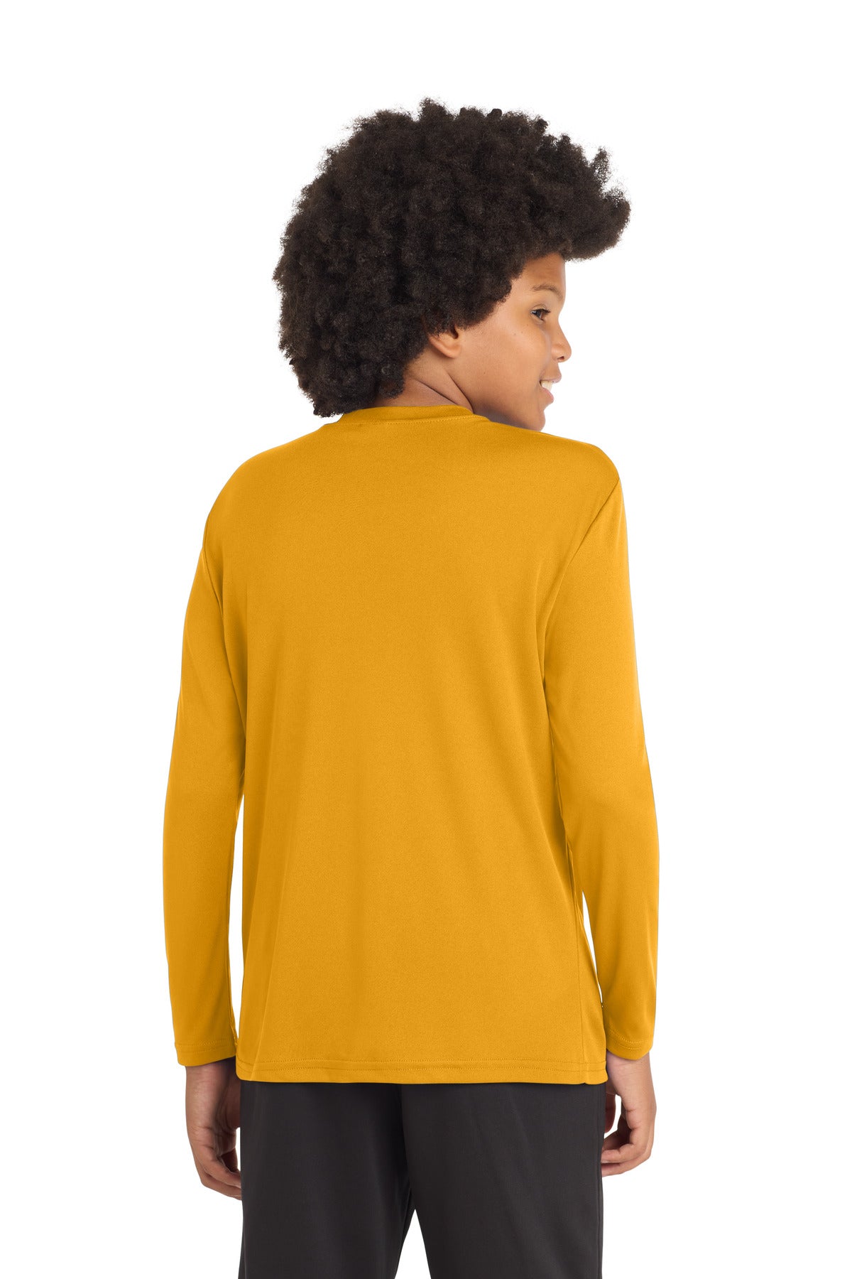 Gold Sport-Tek Youth Long Sleeve PosiCharge Competitor Tee. YST350LS