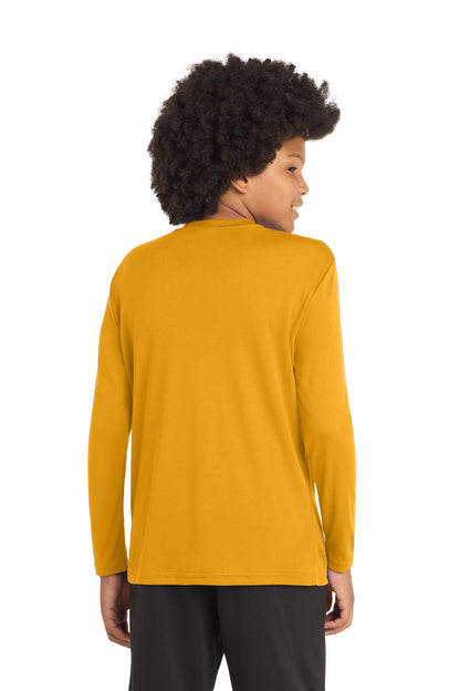 Gold Sport-Tek Youth Long Sleeve PosiCharge Competitor Tee. YST350LS