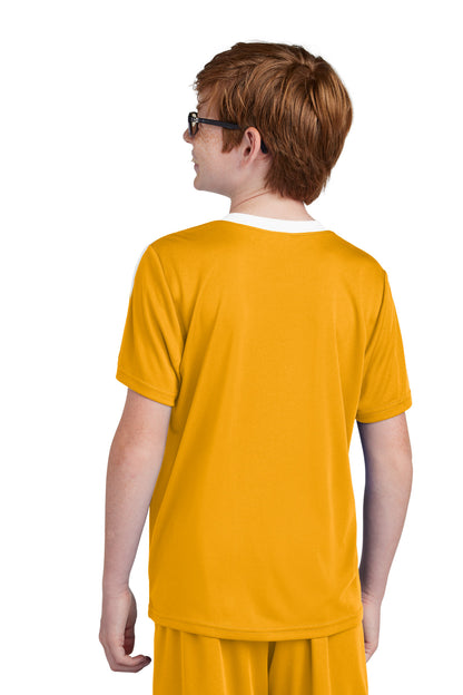 Gold/White Sport-Tek Youth Competitor United Crew YST100