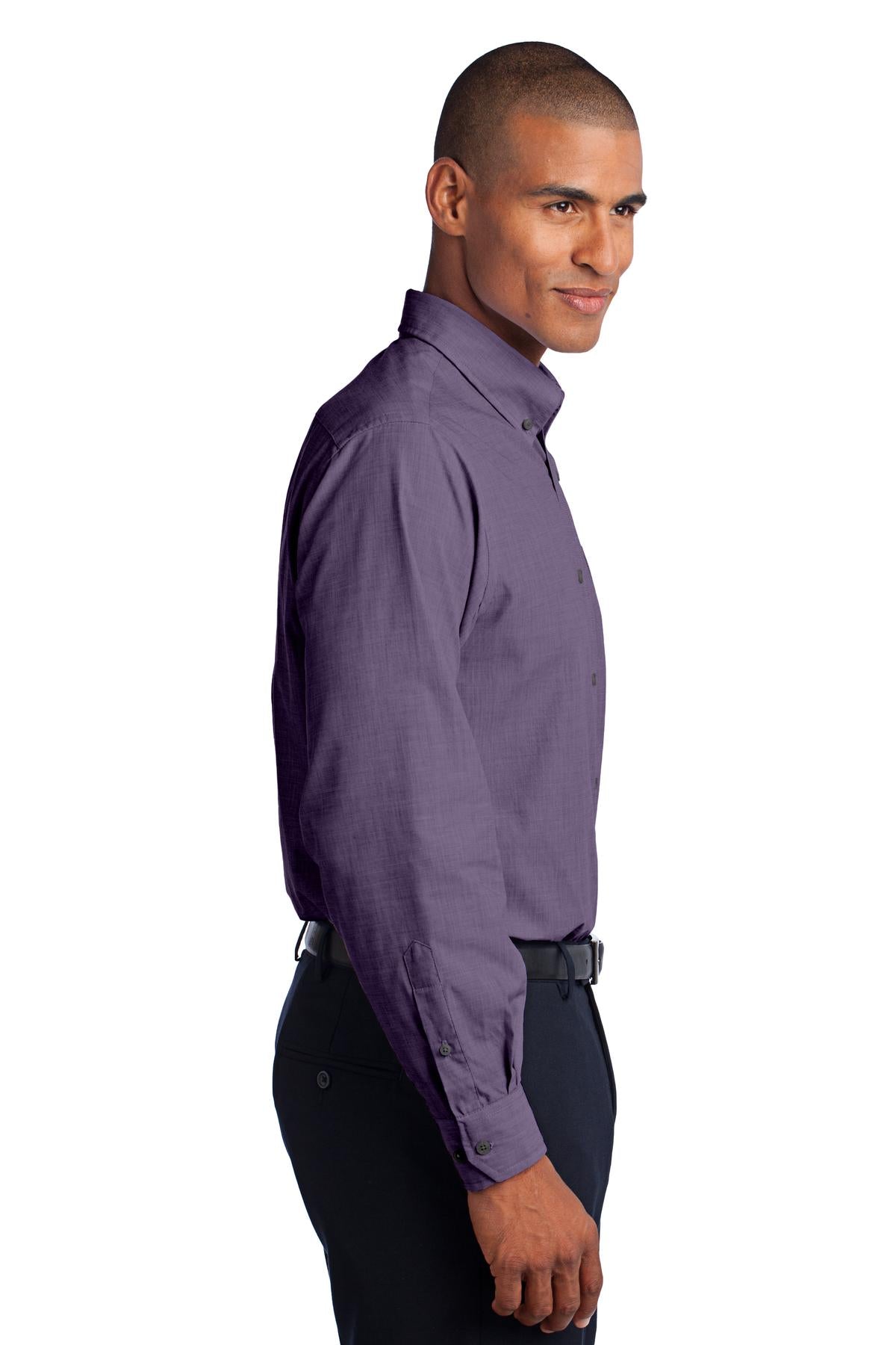 Grape Harvest Port Authority Crosshatch Easy Care Shirt. S640