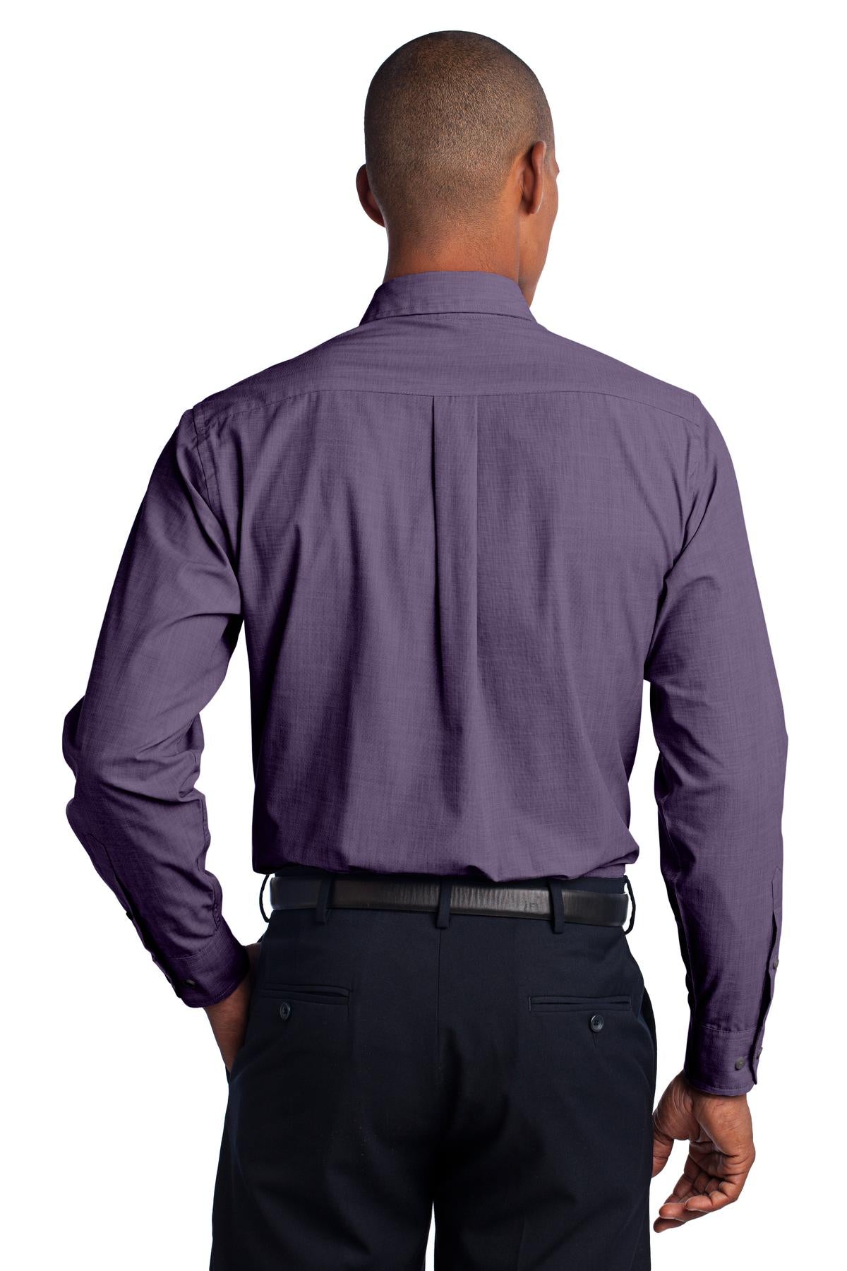 Grape Harvest Port Authority Crosshatch Easy Care Shirt. S640