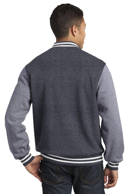 Graph He/VntHe Sport-Tek Fleece Letterman Jacket. ST270