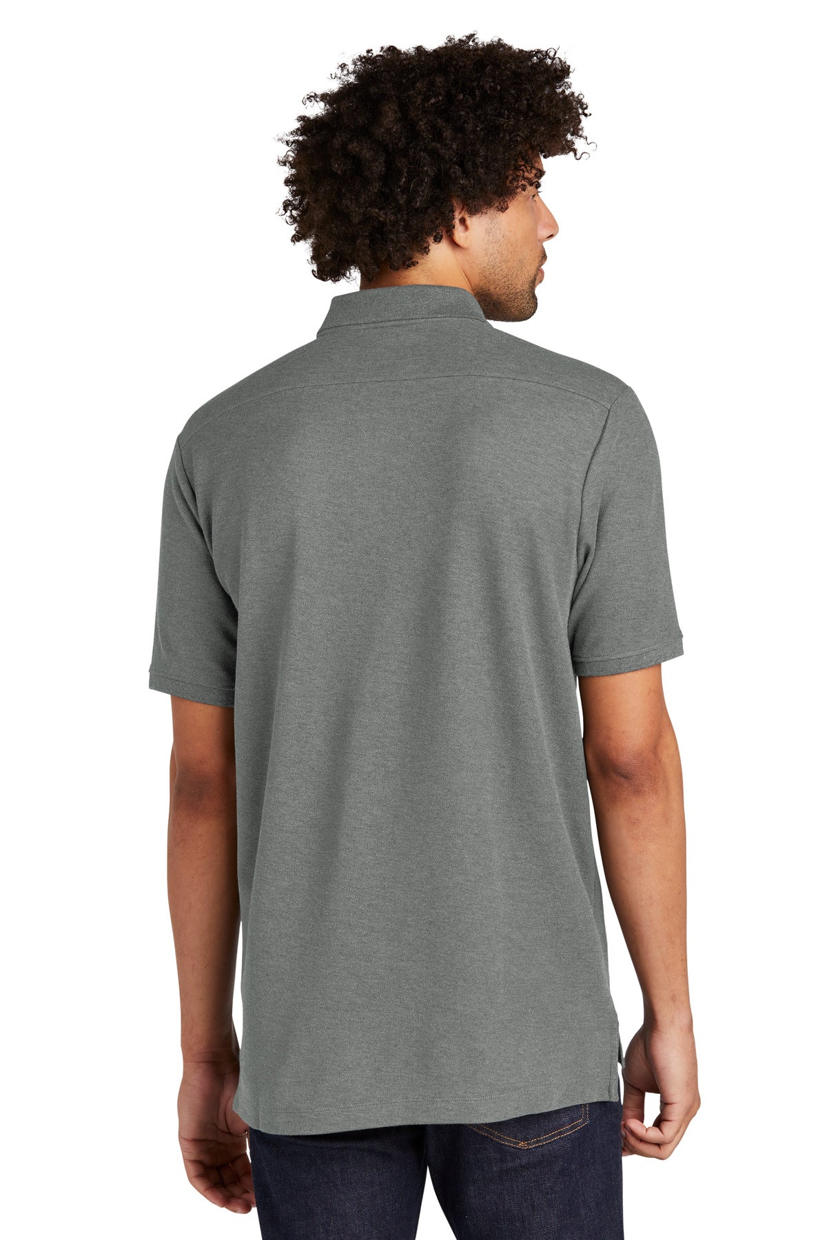 Graphite Hthr New Era Venue Home Plate Polo. NEA300