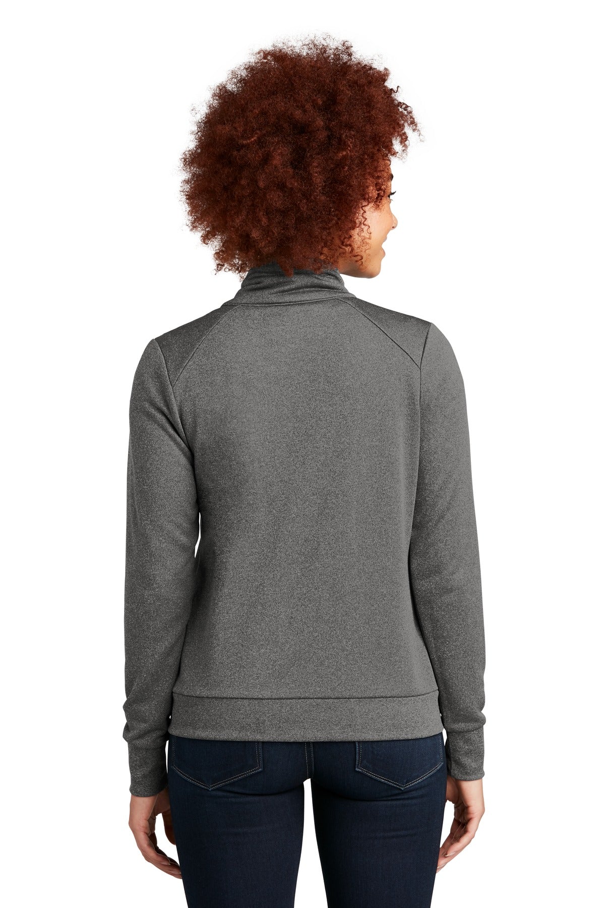 Graphite Hthr New Era Women's Performance Terry Full-Zip Cowl LNEA530