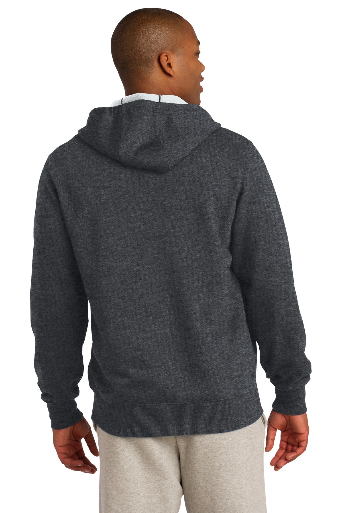 Graphite Hthr Sport-Tek Full-Zip Hooded Sweatshirt. ST258