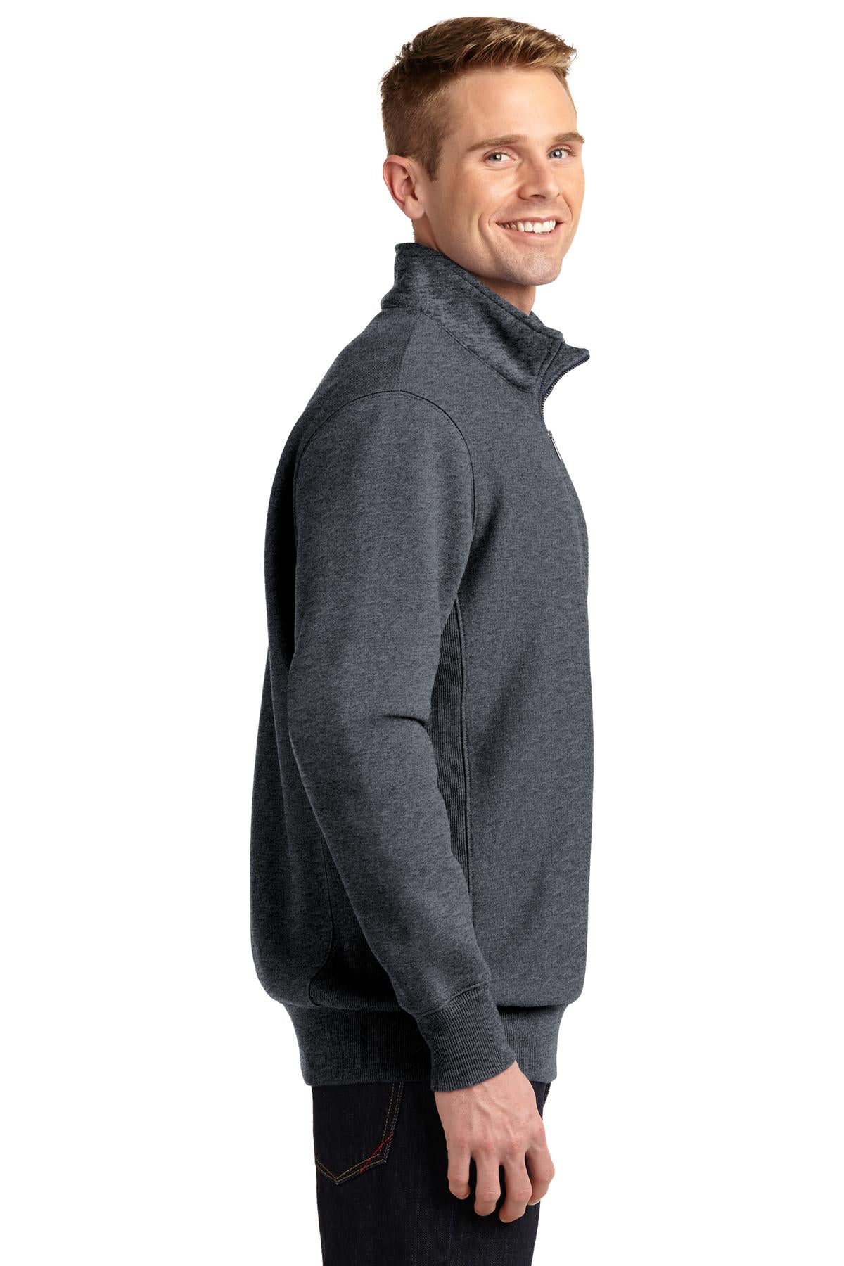 Graphite Hthr Sport-Tek Super Heavyweight 1/4-Zip Pullover Sweatshirt. ST283