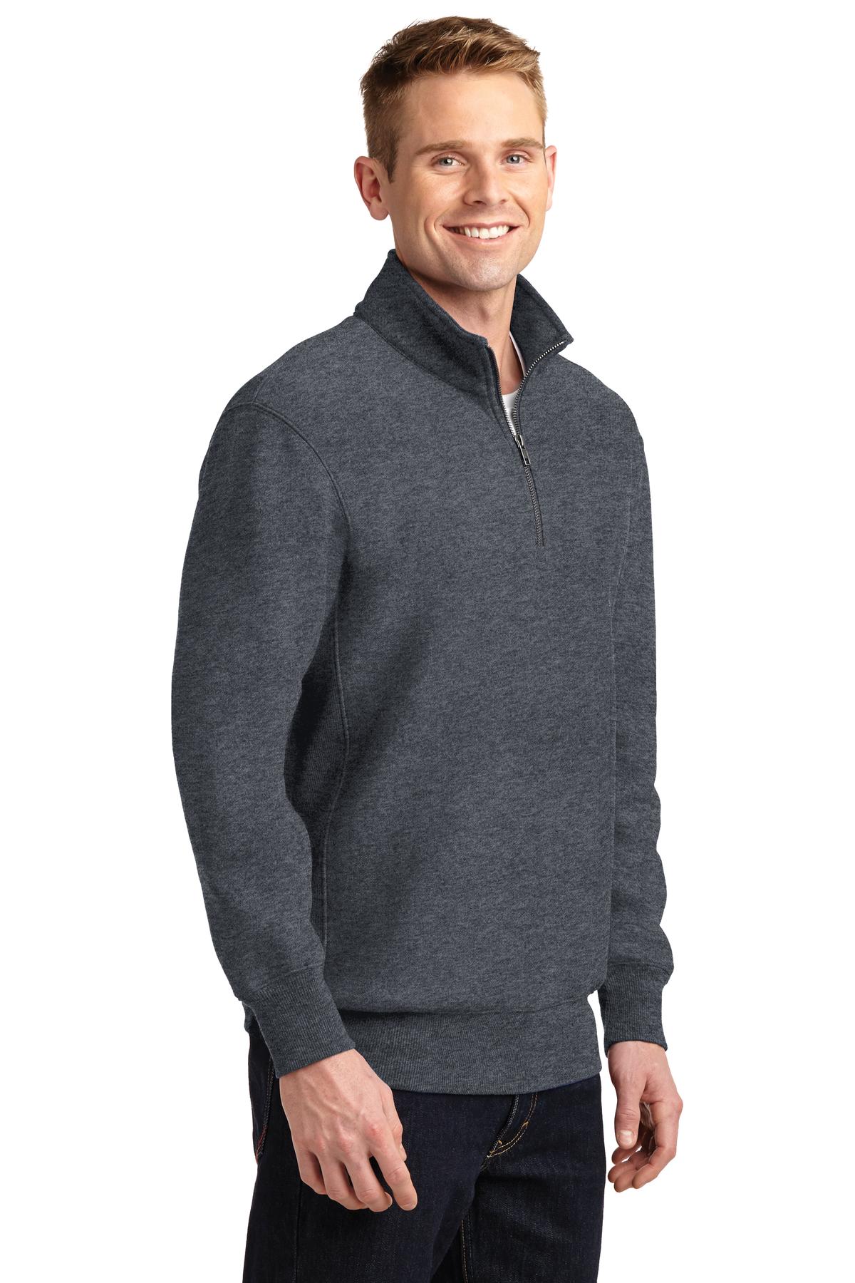 Graphite Hthr Sport-Tek Super Heavyweight 1/4-Zip Pullover Sweatshirt. ST283
